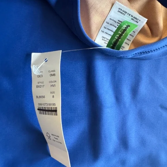 🏷️NWT J.Crew Heritage balconette underwire one-piece swimsuit Harbor Blue SZ 8 - Picture 6 of 6